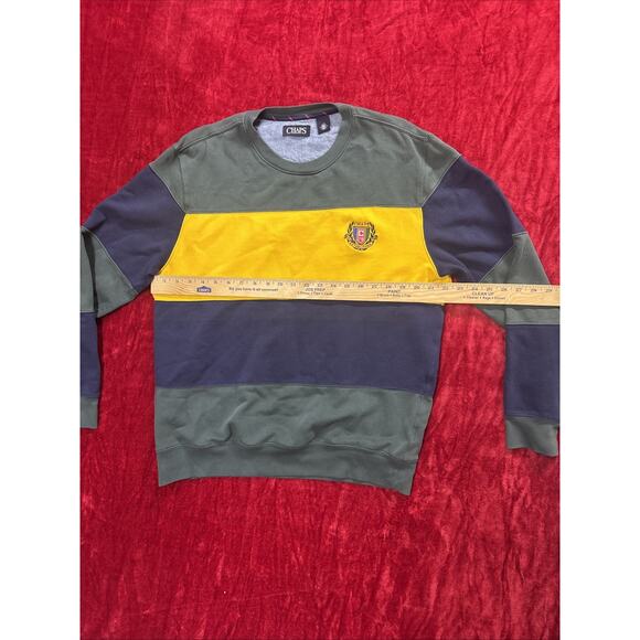 Chaps Crest Embroidered Sweatshirt Pullover Color Block Size L - Picture 4 of 8